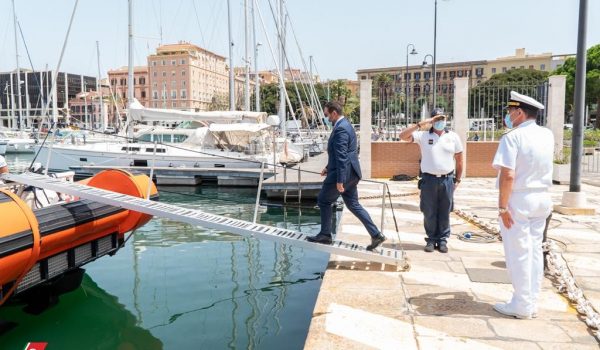 Cagliari, 19 Giugno 2020 - Il Presidente del Consiglio regionale Michele PAIS visita la Direzione Marittima di Cagliari.