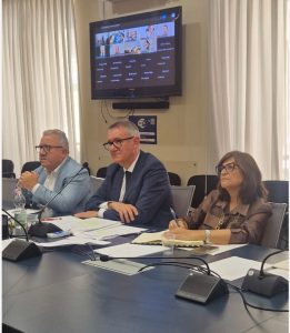 Il Presidente del Consiglio regionale della Sardegna Piero Comandini presiede la prima riunione del Coordinamento dei Presidenti delle Commissioni competenti in materia di politiche europee