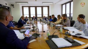 Nella foto i lavori della prima Commissione